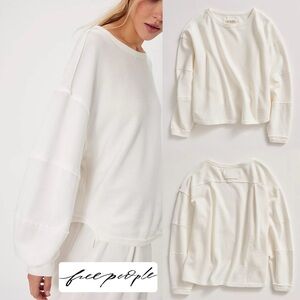 Free People Total Eclipse in Ivory size XL crewneck